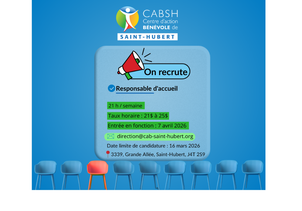 Offre d’emploi | Responsable de l’accueil